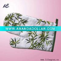Wholesale 100% cotton printed baking mitt