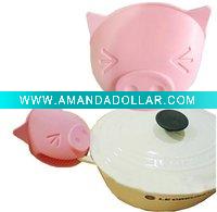 Wholesale Silicon pot holder with Fancy piggy Shape,cartoon design Kitchen Mitt