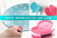 Butterfly shape Silicone oven mitt with fridge magnet function