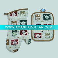 Wholesale oven mitt pot holder oven glove kitchen sets