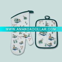 Wholesale 2pc kitchen set oven glove pot holder