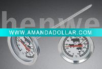 Grill dial stainless steel thermometer