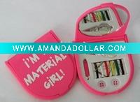 Wholesale round shape sewing kits with mirror