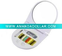 Wholesale Mini plastic travel sewing set with mirror