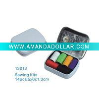 Wholesale white fashion iron case sewing kit(No13213)