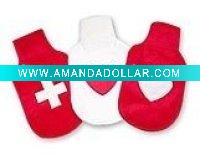 hot-water bottle with plush cover