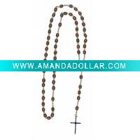 Wholesale wooden rosary necklace