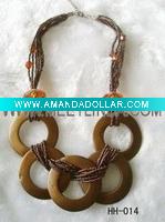 Wholesale fashion jewelry - Wooden Necklace