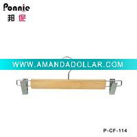 Wholesale Ponnie popular sales wooden pant hanger P-CF-114