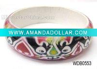 Wholesale Wooden bangle, polish with printing