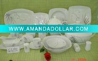 Wholesale platinum design porcelain tableware set