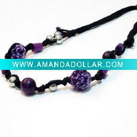 pompon necklace