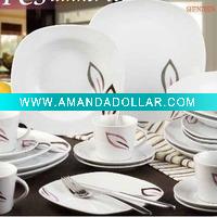 Wholesale square simple porcelain dinnerware set