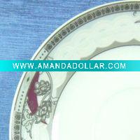 Wholesale resteraunt porcelain gold round dinnerware sets