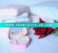 Wholesale heart jacquard cotton towel