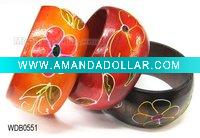 Wholesale Painted wooden bangle, hot in Europe