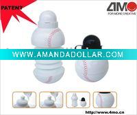 Wholesale foldable baseball sports water bottle
