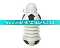 Wholesale collapsible soccer water bottle
