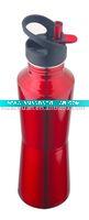 Wholesale stainless steel sports bottle with fashion straw lid