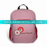 Wholesale 600D polyester Pink School bag