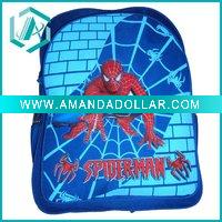 Wholesale cool boys' favorite Spiderman nylon stationery school bag