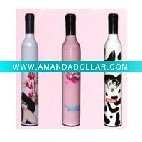 Wholesale promotional 3 fold cartoon bottle umbrella