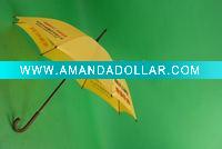 Wholesale Straight Umbrella with wooden shaft and handle