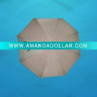 Wholesale 3 folding pongee ladies umbrella