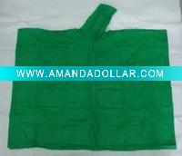 Wholesale pvc green adult raincoats