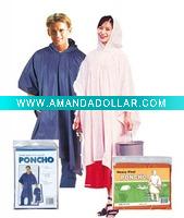 Wholesale clear nylon pvc rain poncho