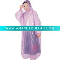 Wholesale pink pe raincoats with beautiful style