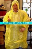 Wholesale yellow pe raincoats with beautiful style