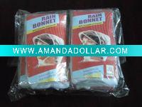 Wholesale pe rain bonnet RAIN HOOD PONCHO