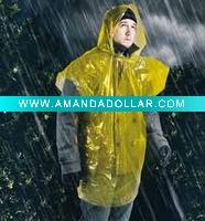 yellow disposable rainponcho