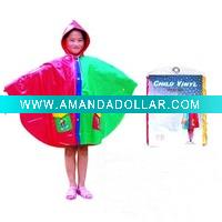 Wholesale 100% PVC colorful children poncho