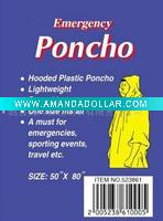 Wholesale plastic rain poncho/rain cape