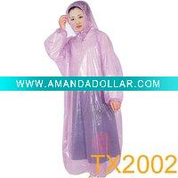 Wholesale Adult PE Disposable Rainwear/Raincoat