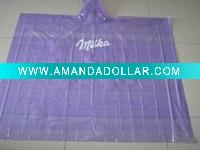 Disposable rain poncho in printing