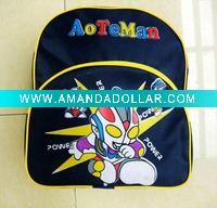 $0.8 cheap blue school bag with super man printed