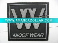 heat sealed golf bag logo on PVC/velvet