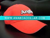 Wholesale cotton baseball sports style cap hat red