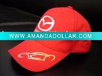 Wholesale cotton baseball sports style cap hat red