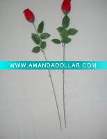 Decorative red rose artificial flowers
