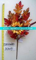 Wholesale artificial flower home decoration bush with oak leaves & sunflowers