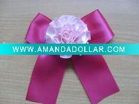 Wholesale big red female's derss bow with artificial flower