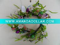 artificial flower easter decoration wreath