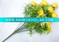 Wholesale Decorative artificial flower-yellow rose