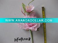 Wholesale lovely double heads rose artificial flower