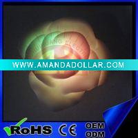 Wholesale Promotional flashing plastic rose with 3 leds