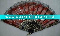 Wholesale Hand-painted plastic lace fan